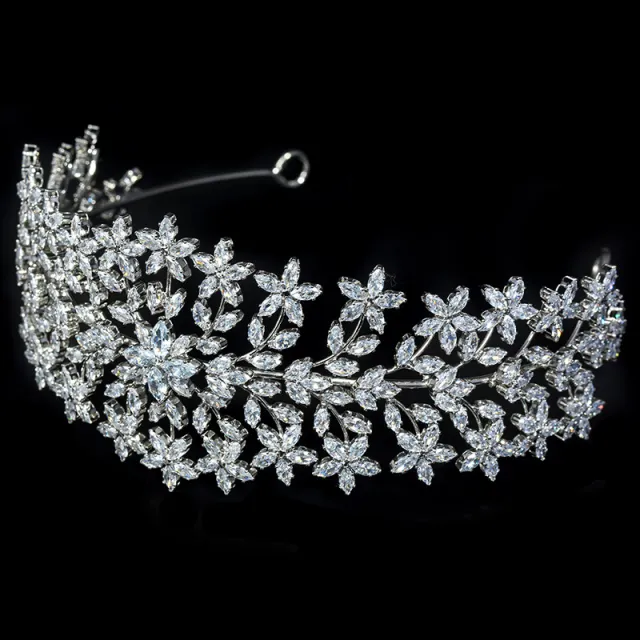 Bridal Tiara Princess Wedding Dress Headband Silver - Shop at LoveMi