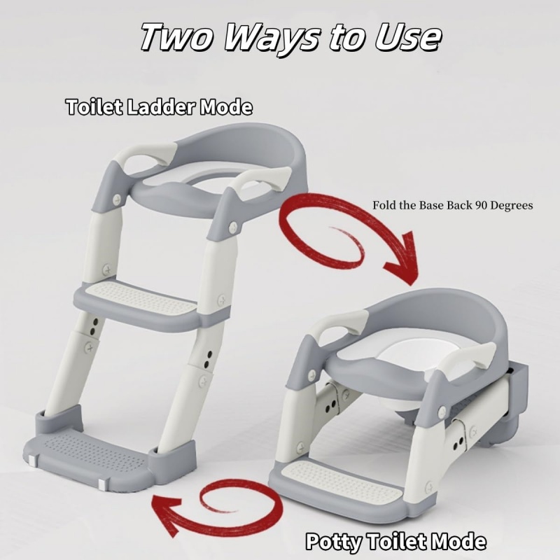 Potty Training Toddler Toilet Seat Adjustable 2 In 1 With Ladder — image 3