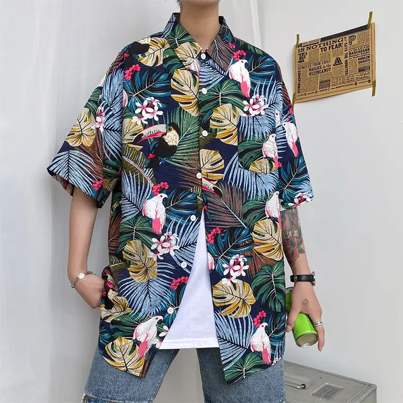 Men's Casual Loose Shirt Youth Suit 9-color Shirt