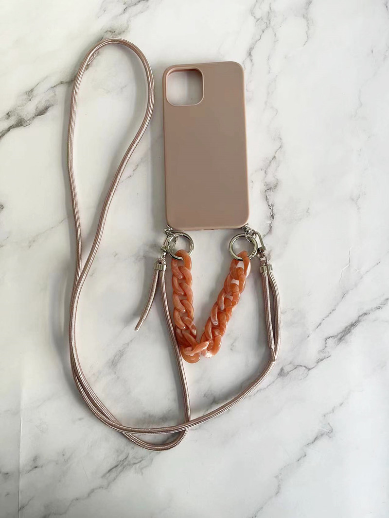 Chain Milk Tea Grey Diagonal Back Three-in-One Phone Case – Lavender Grey – iPhone 12 Pro