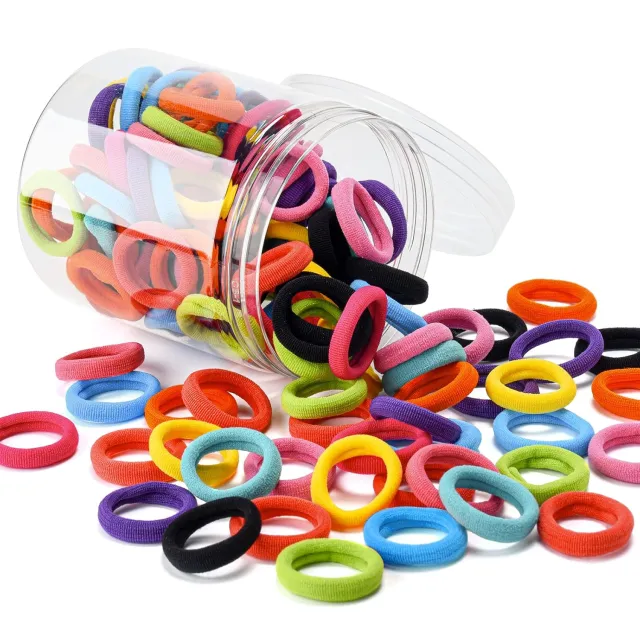 Baby Hair Ties, Seamless Cotton Toddler Hair Ties For Girls And Kids, Multicolor Small Soft Hair Elastics Ponytail Holders 10Colors Two Hundred - Shop at LoveMi
