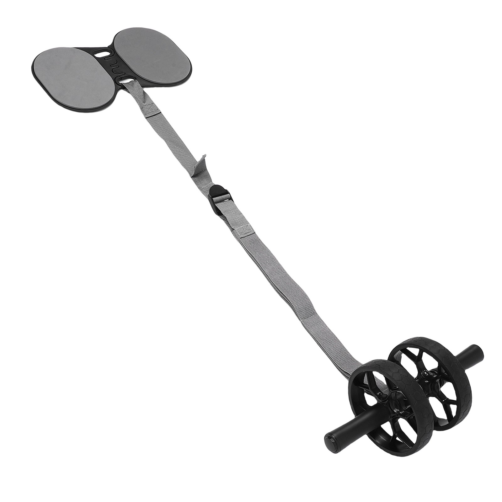 Abdominal Wheel Roller With Automatic Rebound Pull Strap Knee Pad Men Women Dual