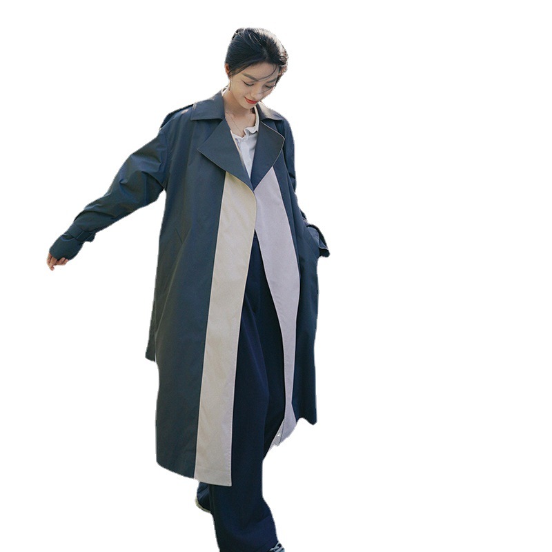 Korean Style Loose British  Over The Knee Temperament Jacket