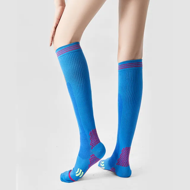 Fitness Sports Compression Socks Female Calf Yoga Towel Massage Blue - Shop at LoveMi