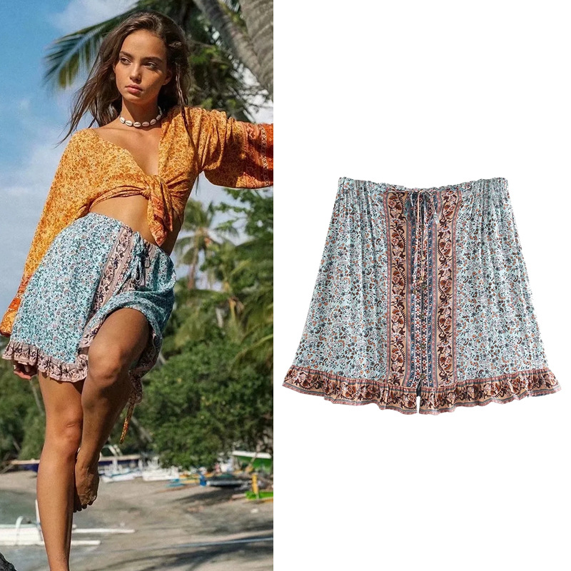 Title 2, Printed cardigan high-waist skirt