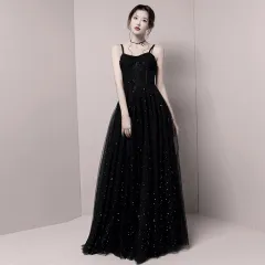 Long Temperament Suspender Dress Skirt Girl - Black - View 1