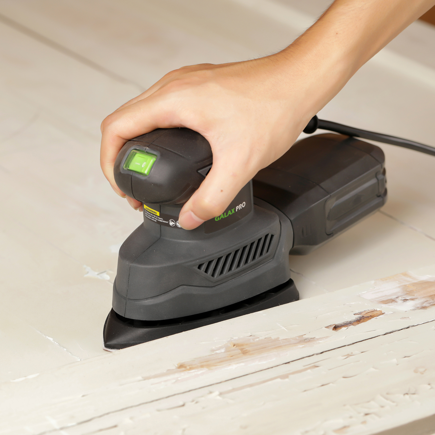 130W Detail Sander, Dust Collector, 20Pcs Sandpaper 13000RPM Compact Triangular — image 8