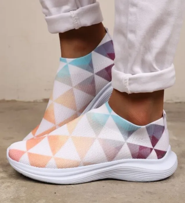 Women's Flat-bottomed Flying Woven Student Footwear Large Soft-soled Shoes - Color-42