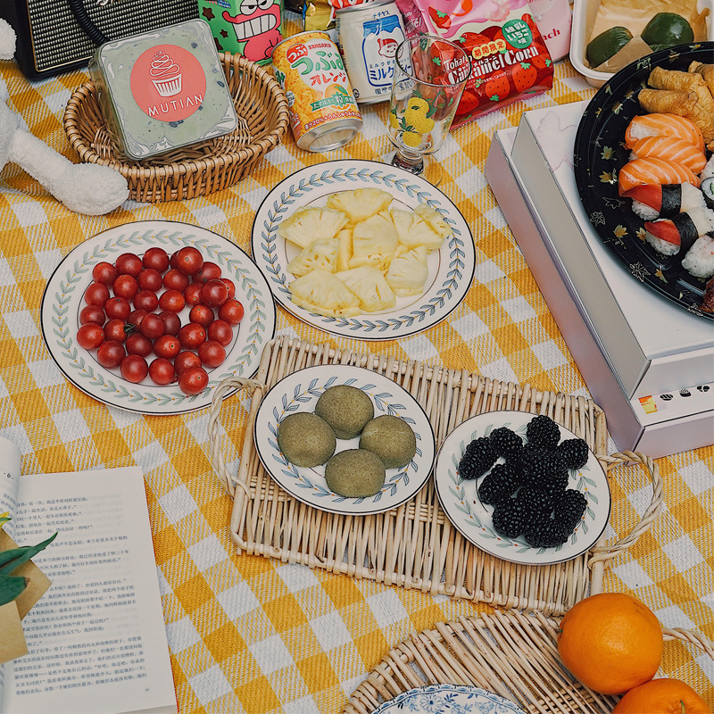 Title 6, Japanese rattan fruit plate