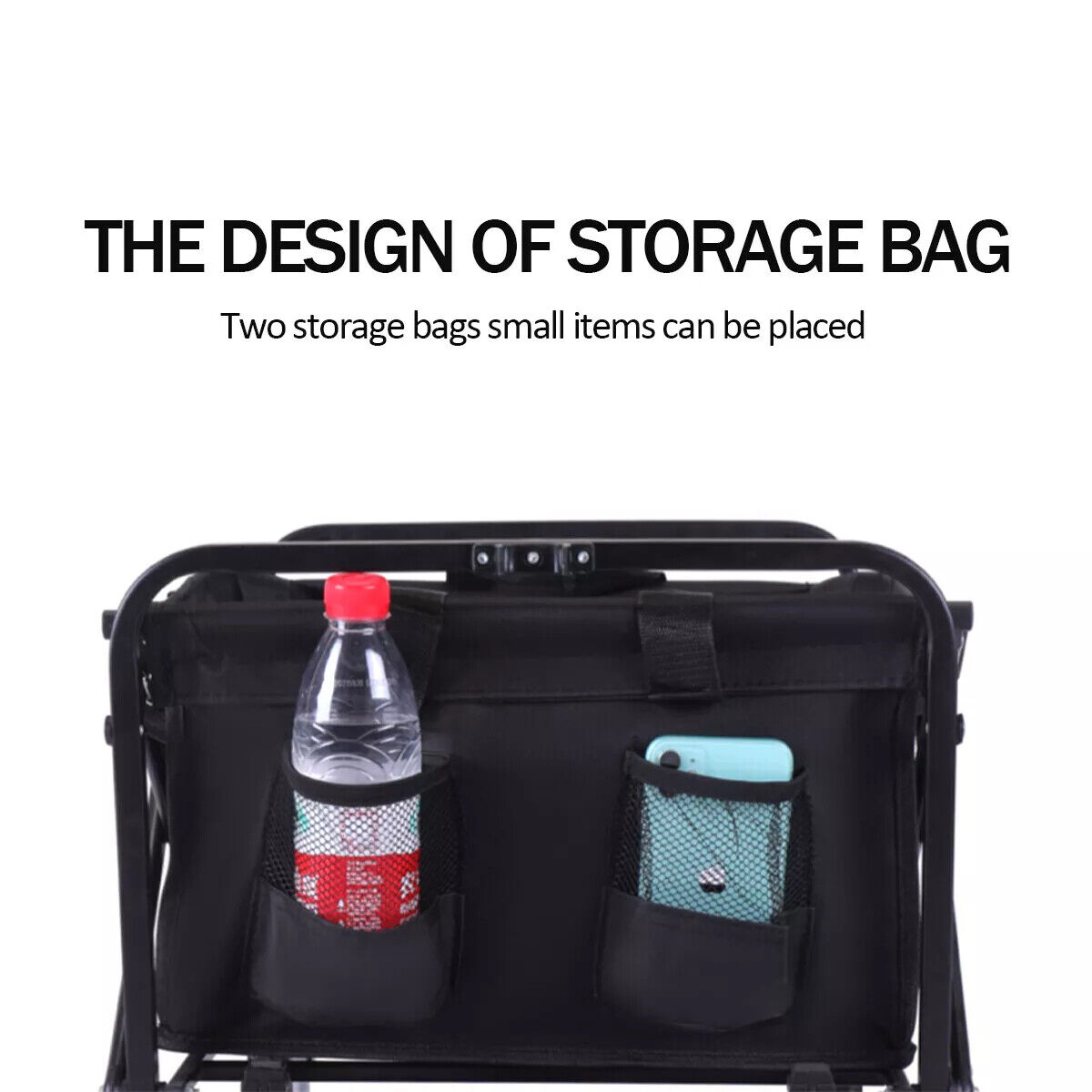 Large Foldable Outdoor Garden Beach Camping Trolley Cart 4 Wheel UK