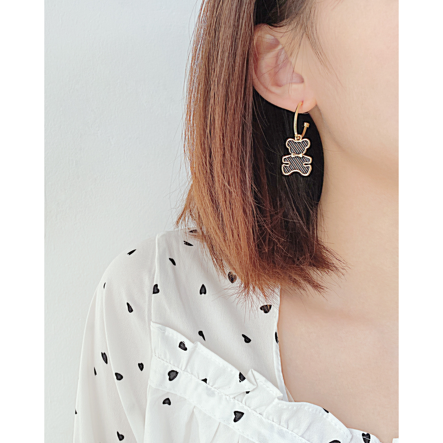 High-end Temperament Love Bear Earrings Fashionable