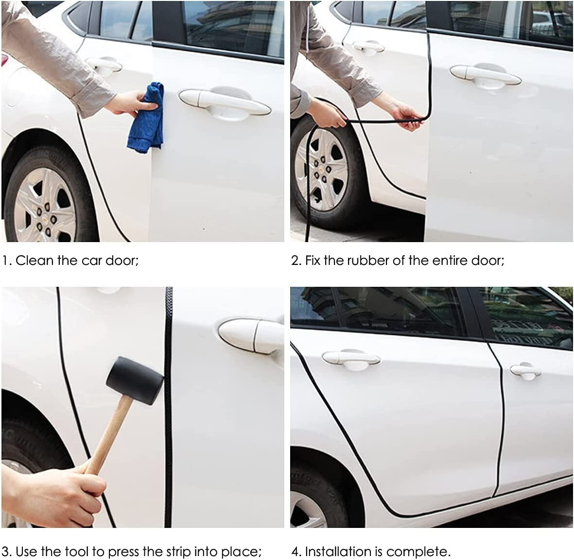 10M Car Door Boot Edge Protector Strip Trim U Shape Guard Seal Rubber BLACK UK