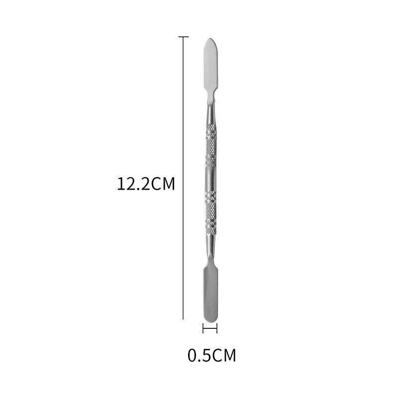 Stainless Steel Makeup Palette with Spatula, product details: Extremely rich simple sense, convenient toning, suitable for professionals and non-professionals. Stainless steel color handle: strong and smooth, distinctive modelling. Suitable for all kinds 