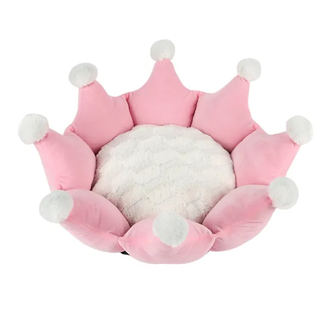 Removable And Washable Autumn And Winter Crown Sleeping Nest, Short Hair Pink - Shop at LoveMi