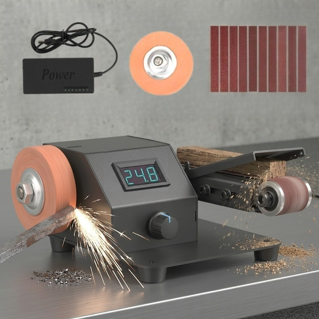 Mini Electric Belt Sander Grinder DIY Polishing Machine Sanding Tool Kit 220V — image 10