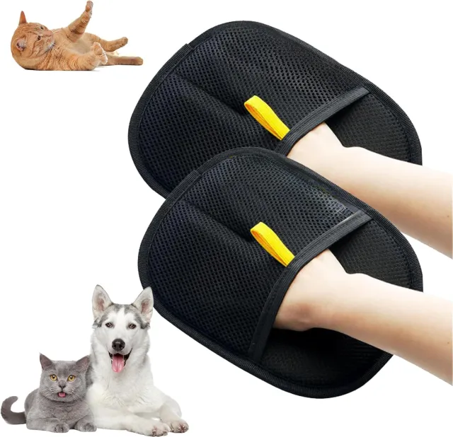 Pet Electrostatic Hair Removal Gloves Two way Bristle Remover Hair Removal Brush Sticky Hair Artifact Cat Hair Gloves Cat Hair Removal Comb 2Pcs - Shop at LoveMi