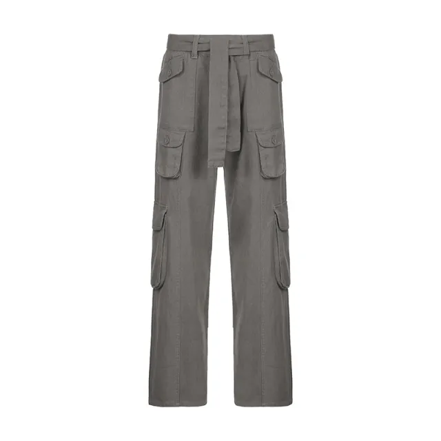 Retro Grey Work Jeans For Women European american Style Grey - Shop at LoveMi