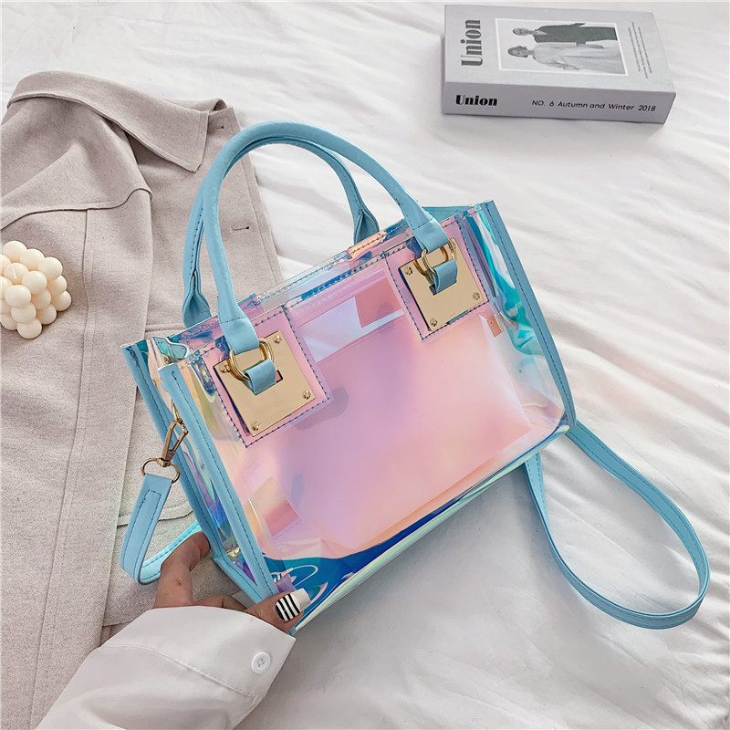 Simple And Personalized New Laser Transparent Jelly Bag