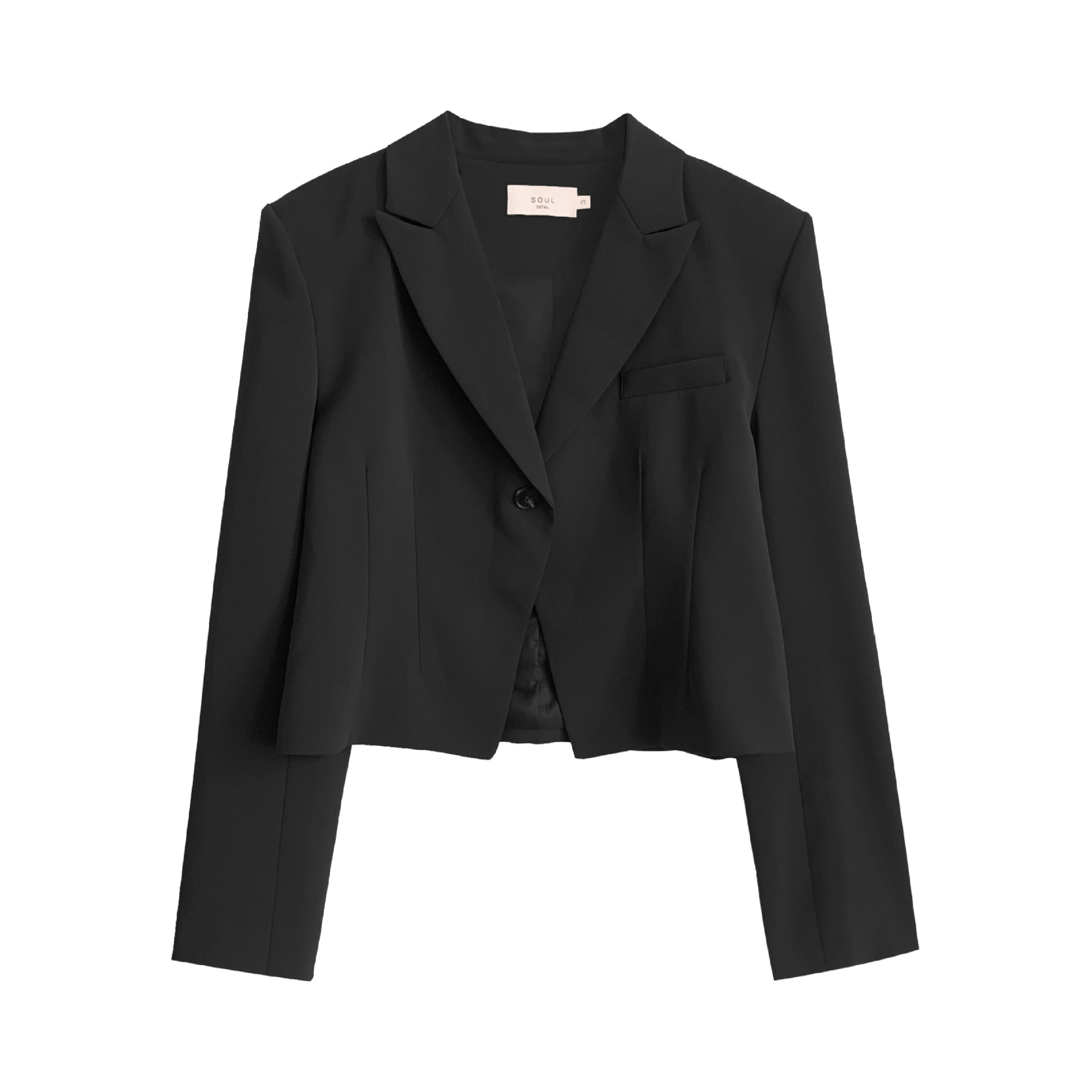 V-neck Short Suit Jacket A Buckle