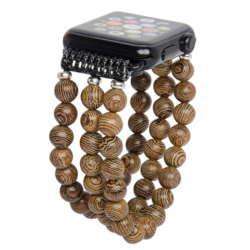 Title 1, Prayer Bead Bodhi Bracelet Wooden Bead Watch Strap