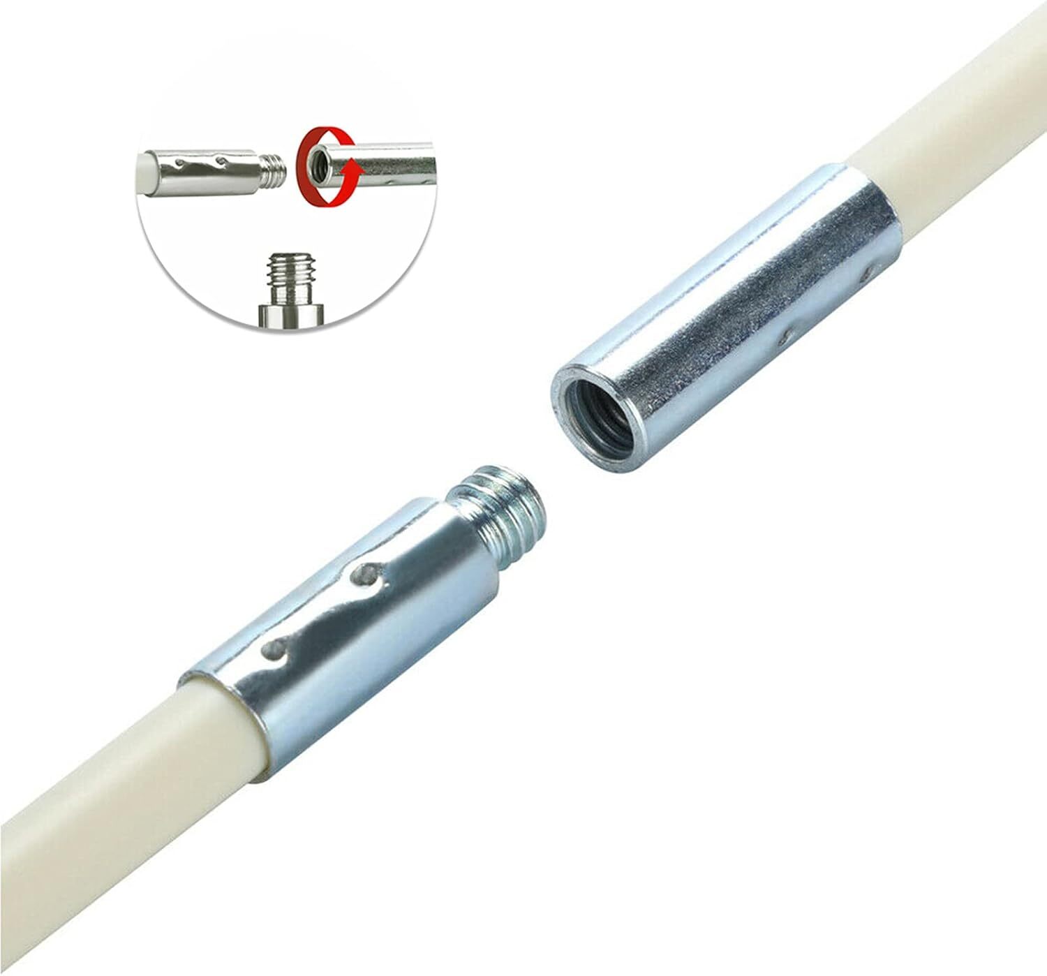 32x Flexible Chimney Sweep Set Flue Sweeping Brush & Rod Kit Soot Cleaning Rods