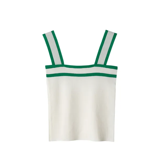 Slim Slim Short Suspender Knitted Top Tank Top Female Tan - Shop at LoveMi