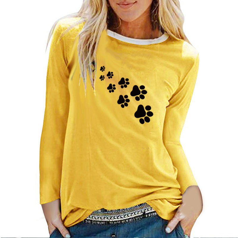 Title 4, Ladies bear paw print long sleeve T-shirt