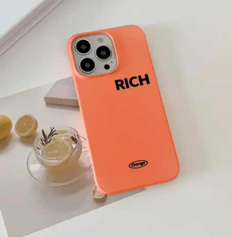 Half Pack Glossy Solid Color Plastic Phone Case