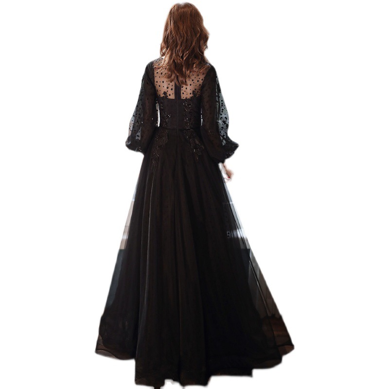 Title 3, Long Sleeve Birthday Party Long Dress Performan...