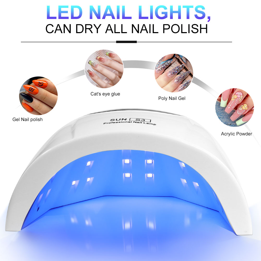 UV Nail Lamp, UV Light For Gel Nails LED Nail Dryer With 3 Timer, Smart Sensor, LCD Display Fast Curing Gel Nail Polish Nail Art Tools Manicure Accessories 5