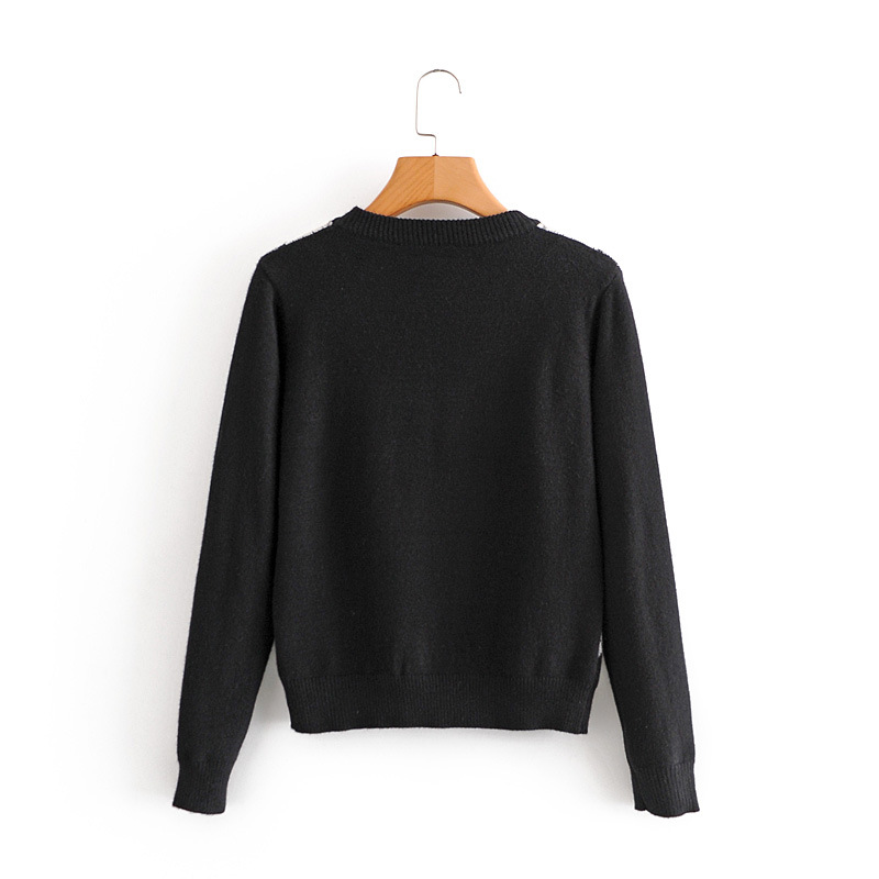 All Match Diamond Check Knitted Pullover Sweater