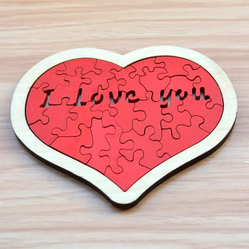 Wooden Love Puzzle For Children's Creative Decompression