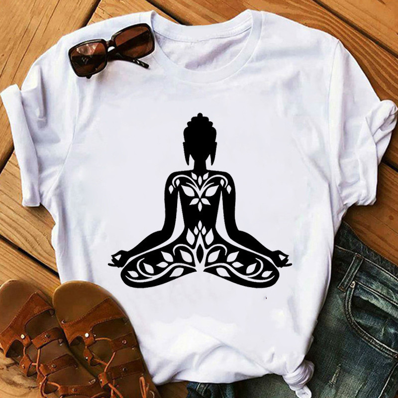 Title 6, Buddha Wheel Meditation Print Short Sleeve