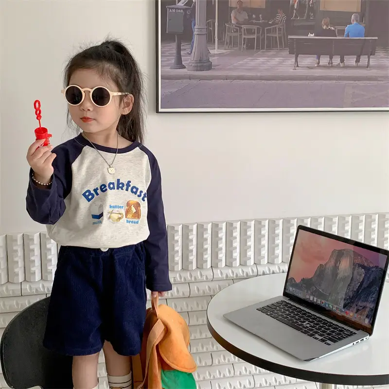 Children's Cartoon Printed Long-sleeved T-shirt