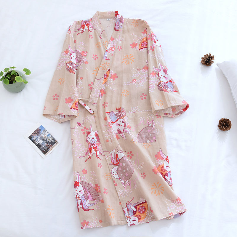 Title 3, Loose Long-sleeved Nightdress And Kimono Pajamas