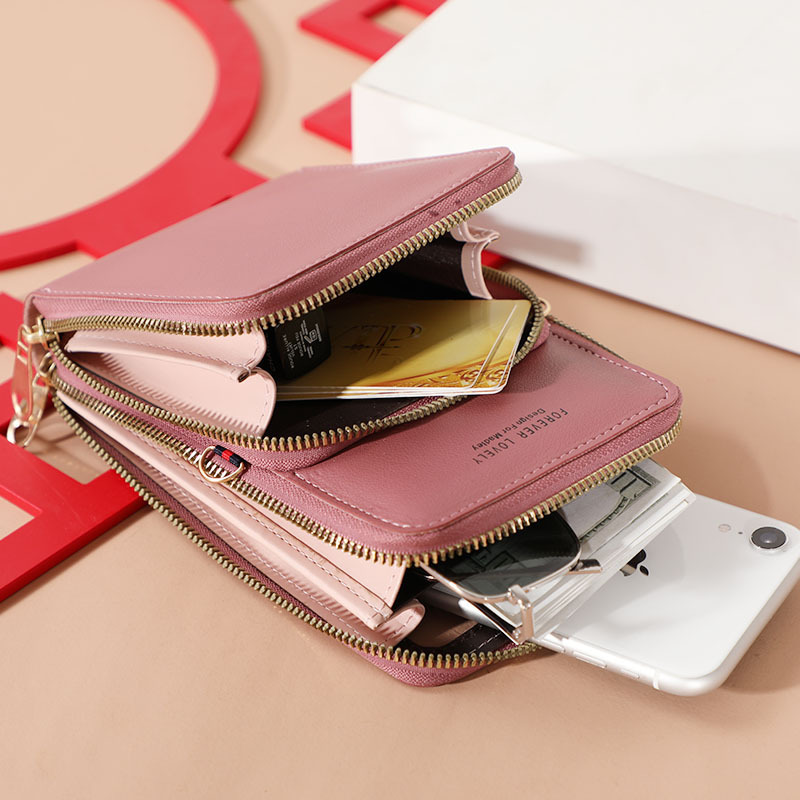 Pure Color Small Diagonal Bag Touch Screen Mini Wild Wallet - Image 11