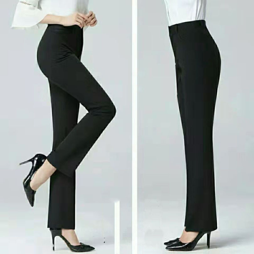 Title 3, Wide Leg Long Pants Black Professional Straight...