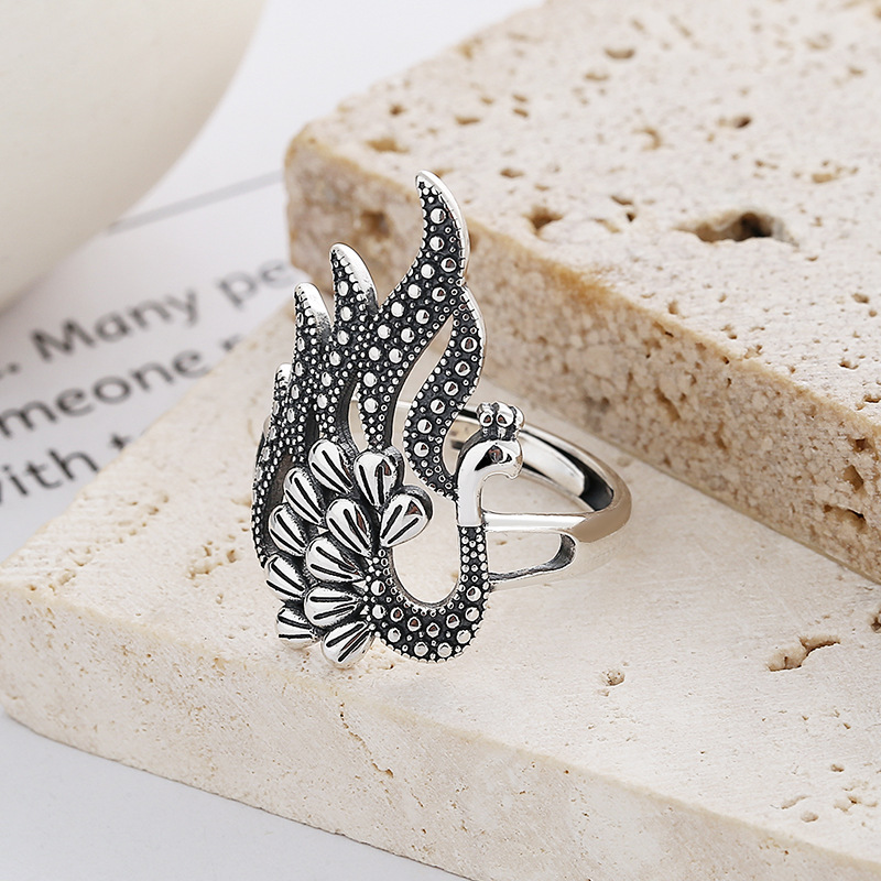 Title 2, National Style Peacock Phoenix Shape Ring for W...