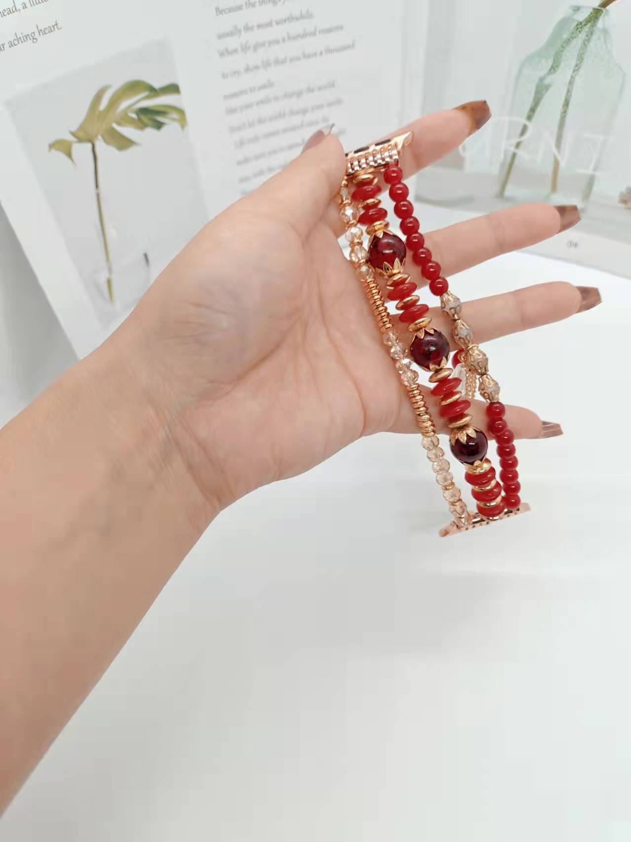 Title 4, AppleWatch Elastic Beaded Bracelet Strap Wristband