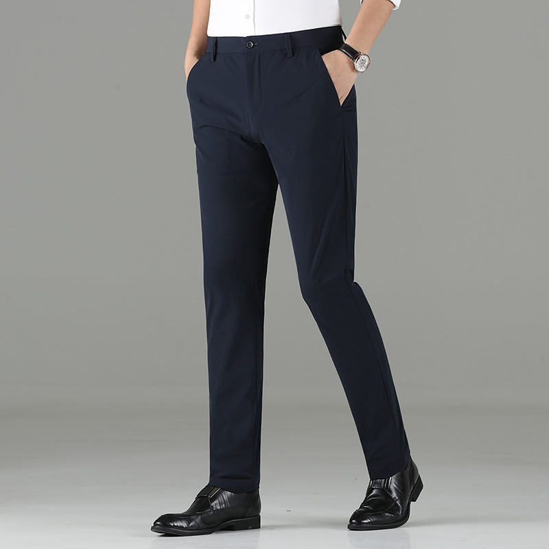 Title 9, Calças Casuais Masculinas Business Slim Trouser...