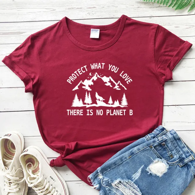 T Shirt Fashion Female Pattern Vegetarian Ecology Wine - Shop at LoveMi