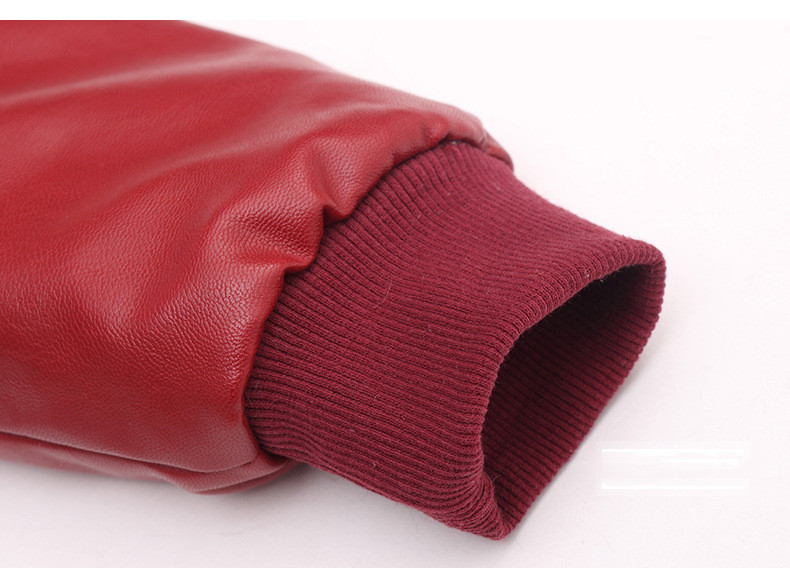 جاكيت أطفال مبطن بغطاء للرأس من الجلد الصناعي