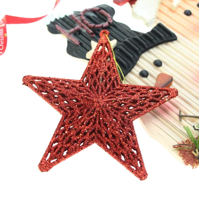 Christmas Three dimensional Plastic Mesh Star Decoration Red - Shop at LoveMi
