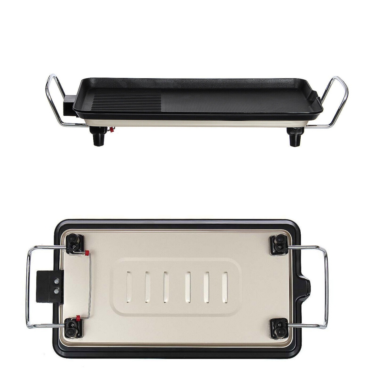 Large Teppanyaki Grill Table Electric Hot Plate Bbq Griddle Camping 1500W - photo 3