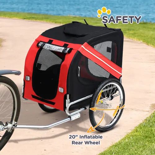 Aosom Dog Bike Trailer Pet Cart Bicycle Wagon Cargo Carrier