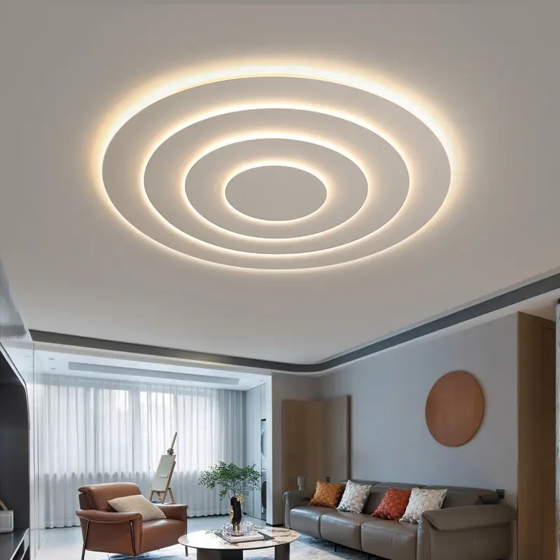 LED Ceiling Lamp In Atmospheric Living Room