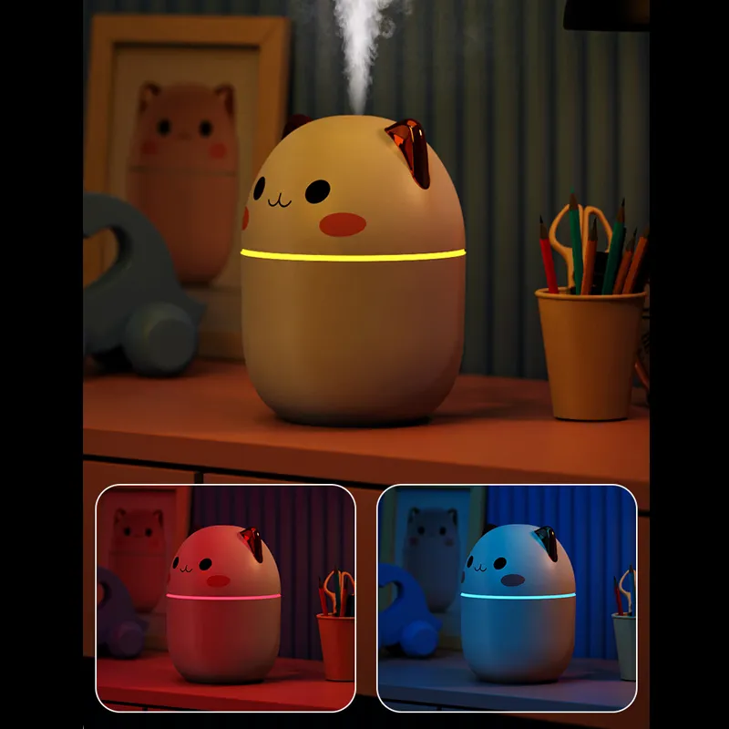 Air Humidifier Cute Cat Ultra-Silent USB Office Household Bedroom Car Aromatherapy Air Purifier With Led Cool Mist Spray – image 4
