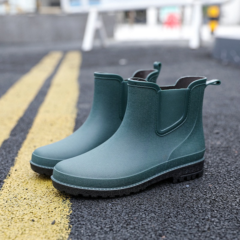 Title 2, Short Tube Water Shoes Men Rain Boots Autumn An...