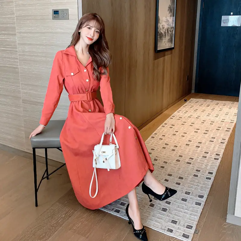 Temperament Goddess Fan Has A Slim Waist And A Long Skirt
