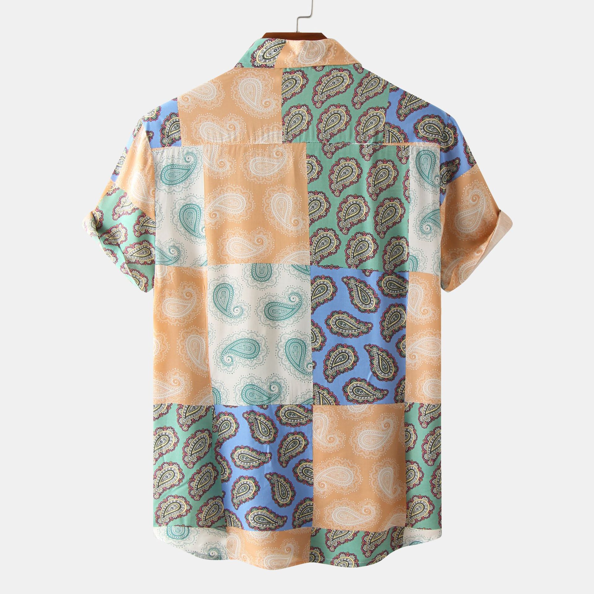 Title 1, Zomerse casual bloemenprint heren shirt met kor...